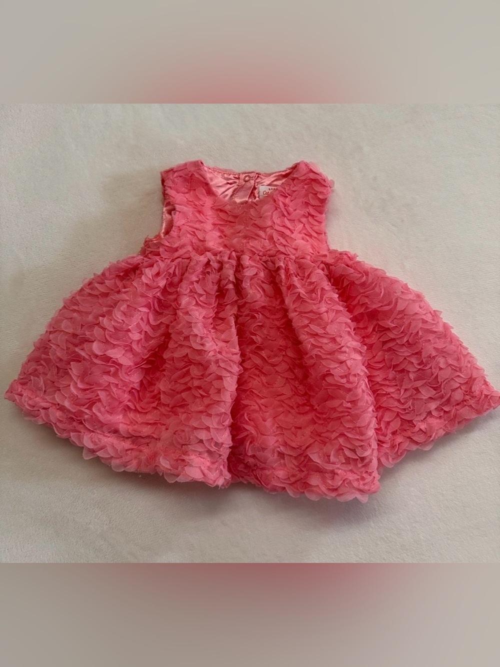 Pink Ruffle Floral Petal Formal Dress
